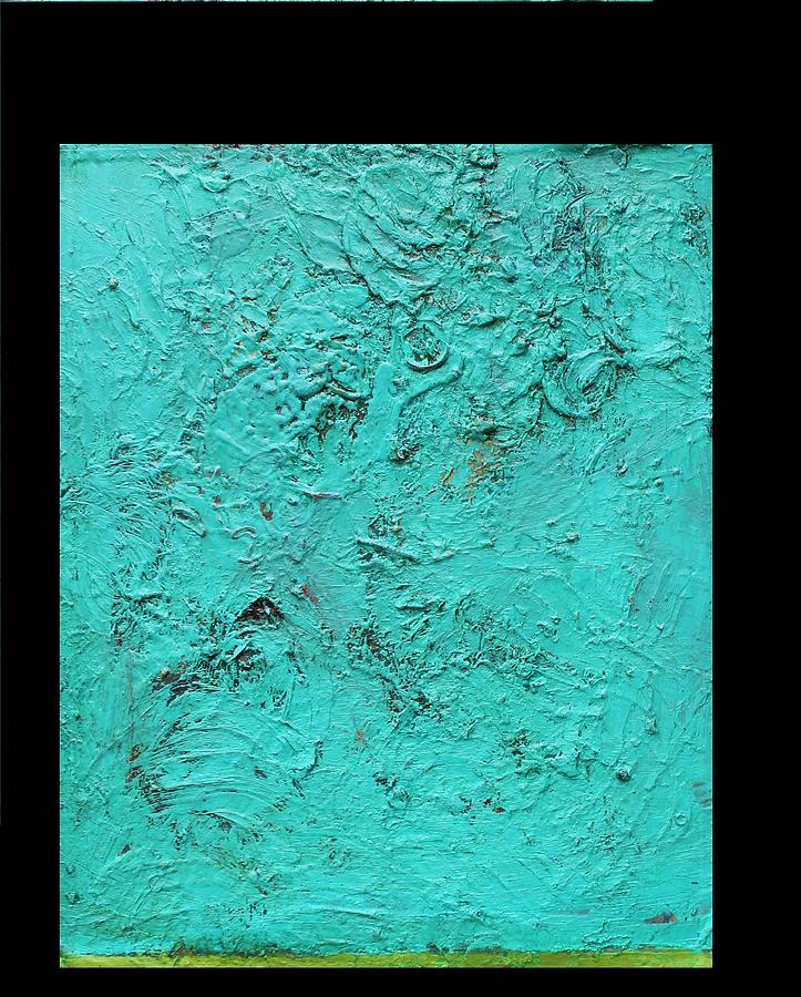   Aqua Blue and Green No 11 Oil on board 16 x 20  Painting by Randy Zipper