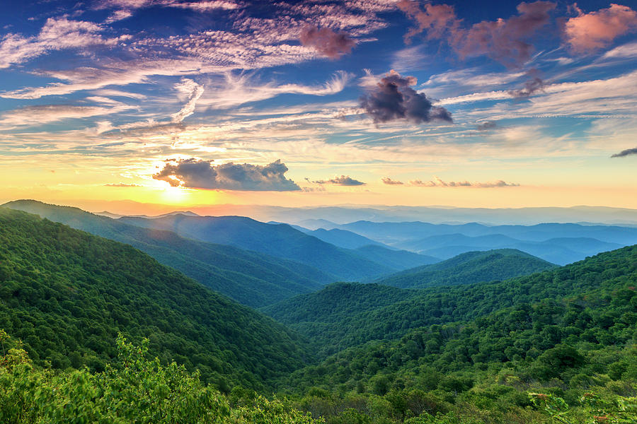 Blue Ridge Mountain Sky Photograph by Stacy Redmon