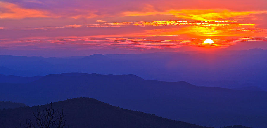 Blue Ridge Parkway Sunset, VA #2 Photograph by The James Roney Collection
