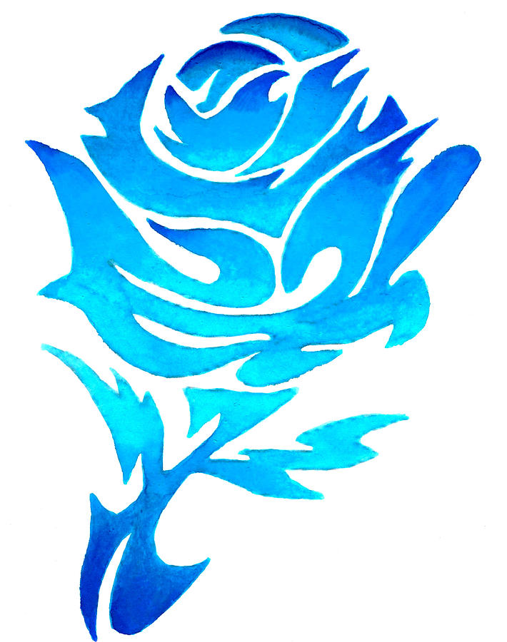 Rose Painting - Blue Rose #1 by Sarah Krafft