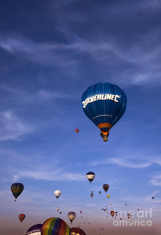 Balloon Fiesta Photograph - Blue Skies #1 by Ang El