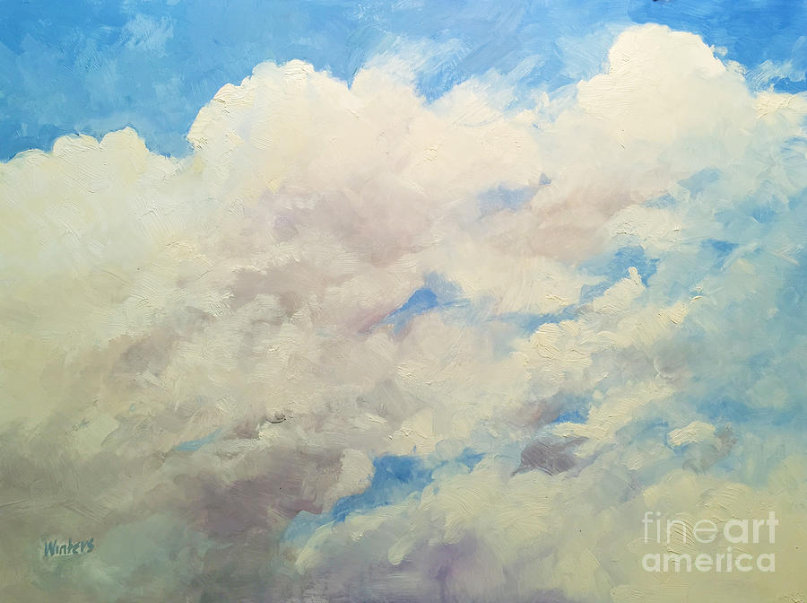 Blue Skies - Cloud Study Painting by Karen Winters - Fine Art America