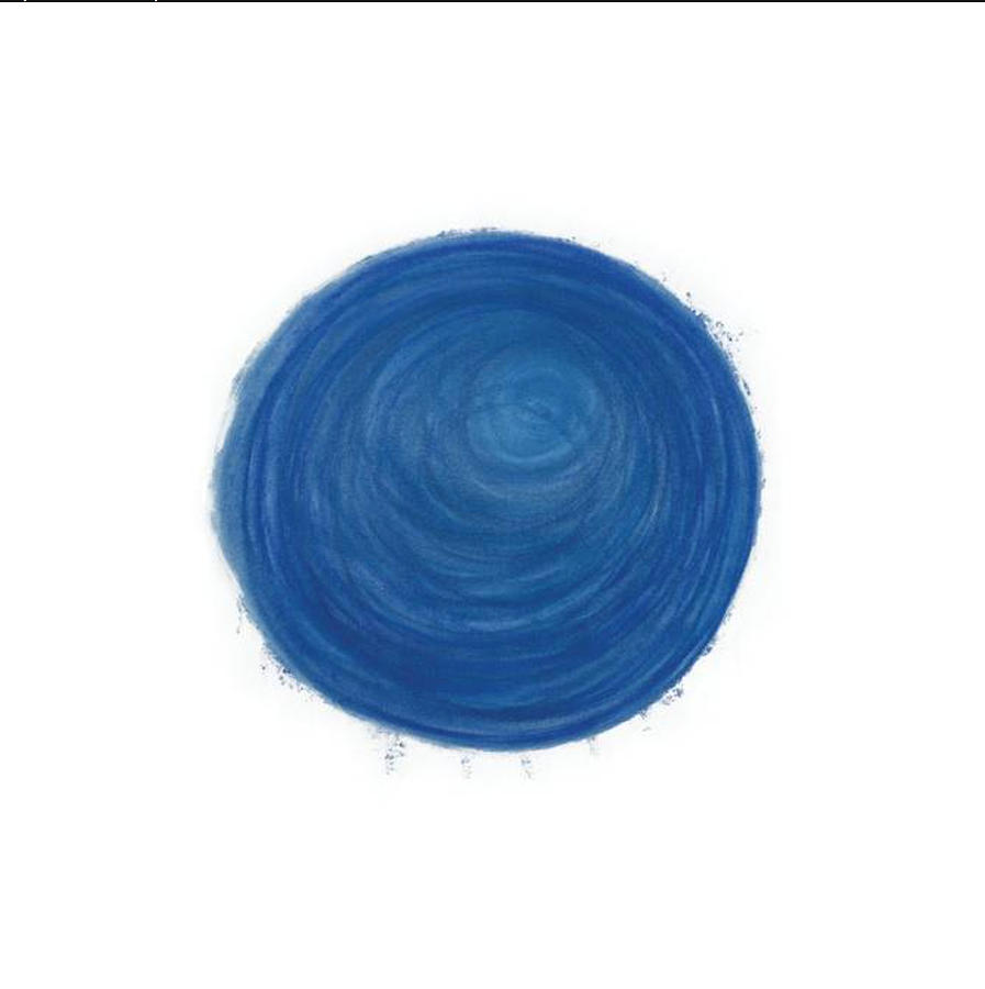 Blue Sphere #1 Pastel by Annette Hadley