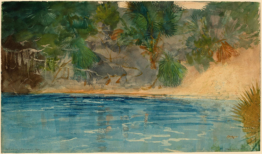 Blue Spring. Florida Painting by Winslow Homer