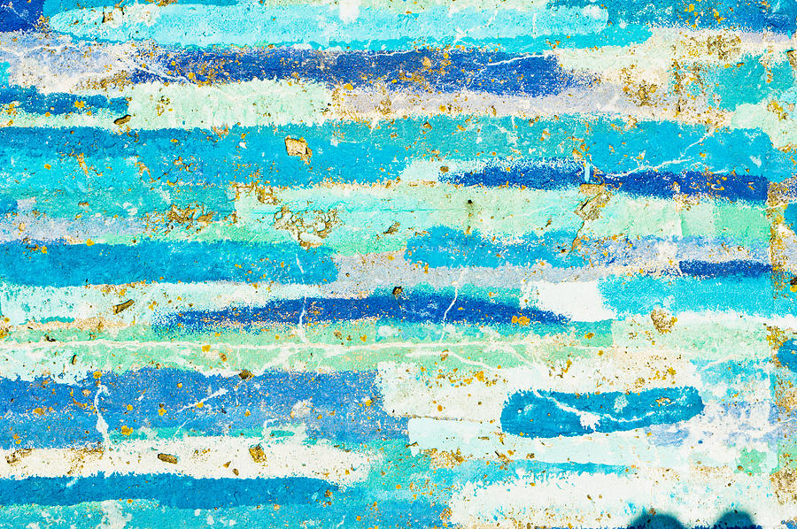 Abstract Photograph - Blue stone surface #1 by Tom Gowanlock