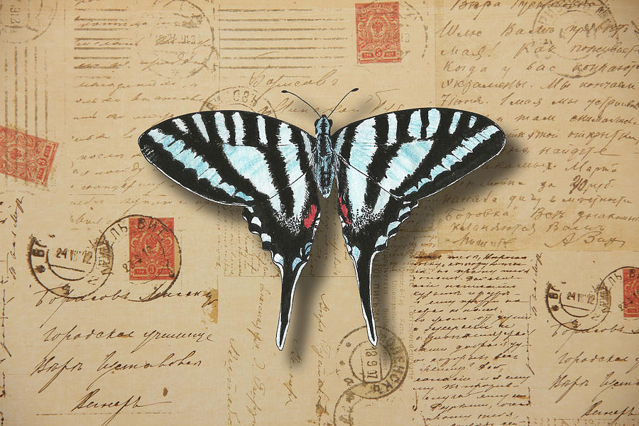 Blue Swallowtail Butterfly #2 Painting by Masha Batkova