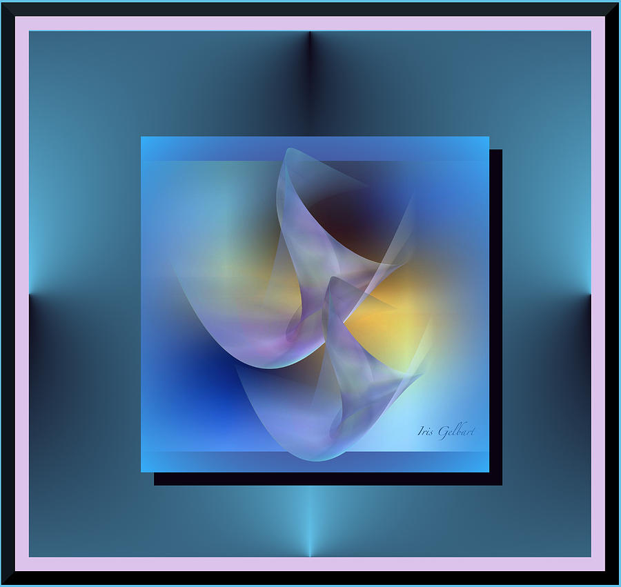 Blue Swans #1 Digital Art by Iris Gelbart