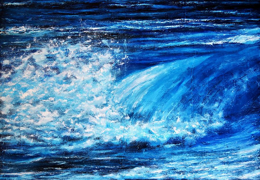 Nature Painting - Blue Waves #1 by Dimitra Papageorgiou