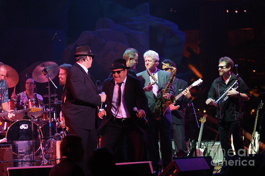 Blues Brothers with Bill Clinton Photograph by Concert Photos - Fine ...