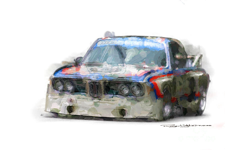 BMW CSL Batmobile #1 Digital Art by Roger Lighterness