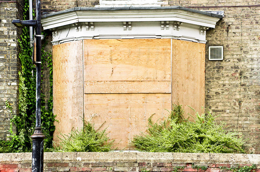 Architecture Photograph - Boarded up #1 by Tom Gowanlock