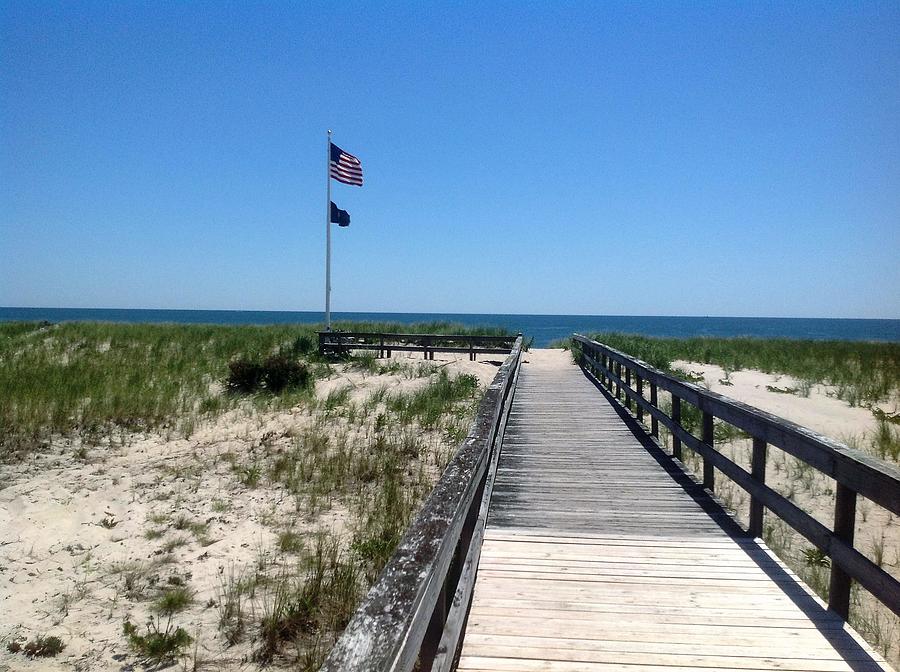 Boardwalk To The Beach In Southampton Long Island