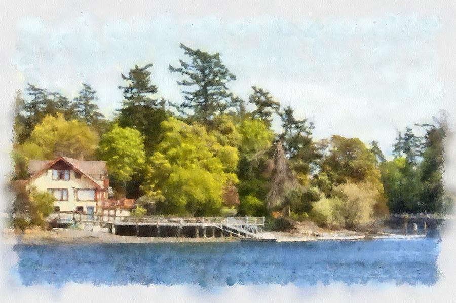 Tree Digital Art - Boathouse #1 by Chris Bird