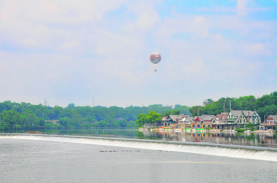Boathouse Row and the Zoo Balloon #1 Photograph by Bill Cannon
