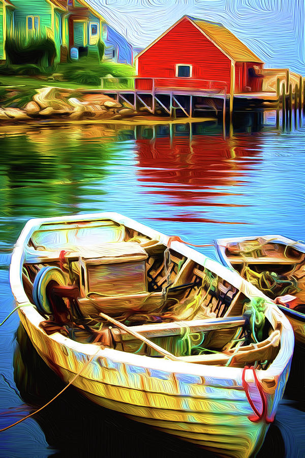 Boats #1 Painting by Prince Andre Faubert
