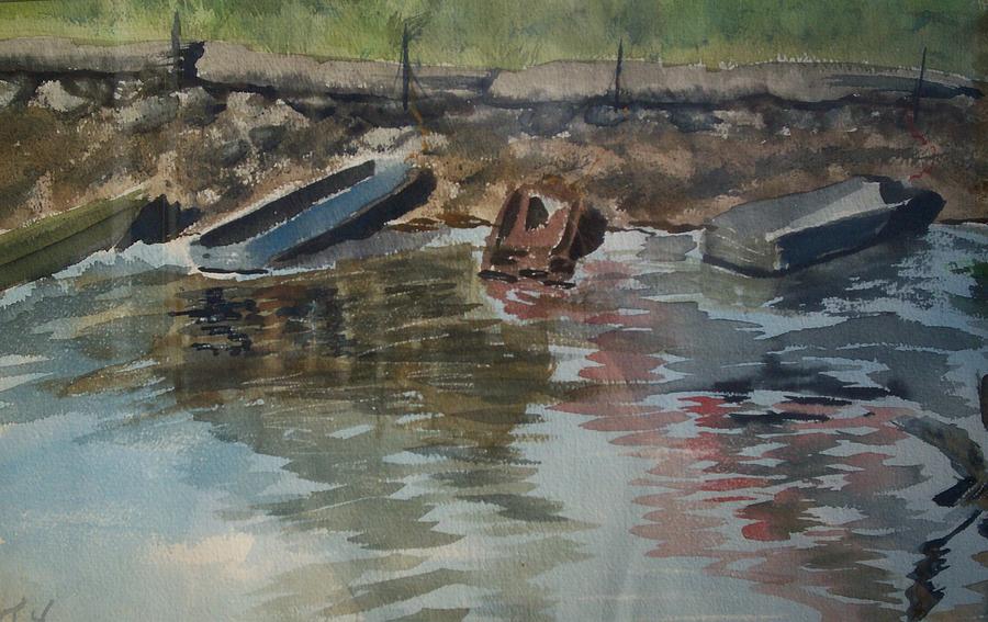 Boat Painting - Boats #1 by Karen Thompson