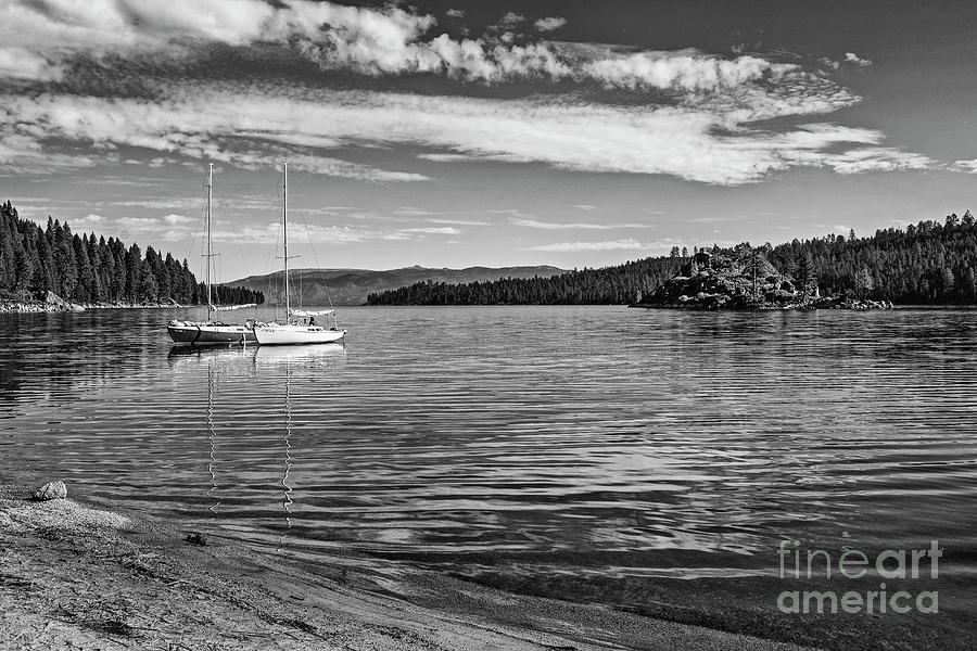 Boat Photograph - Boats on a beautiful calm day in Lake Tahoe. #1 by Jamie Pham