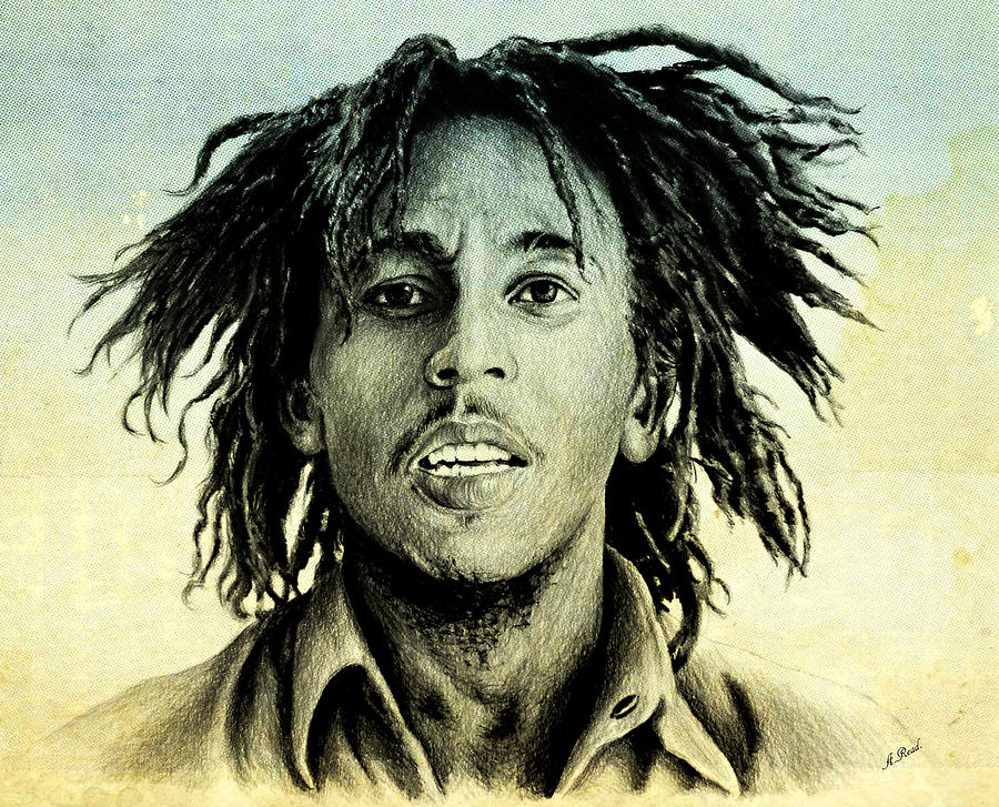 Bob Marley #4 Drawing by Andrew Read