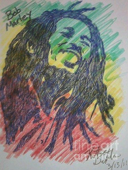 Bob Marley Drawing - Bob Marley #1 by Kristen Diefenbach