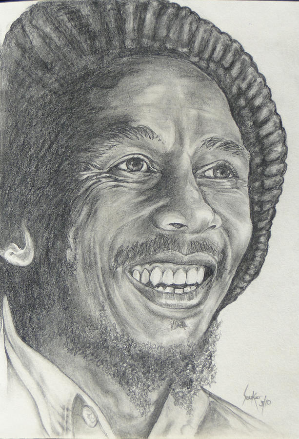 Bob Marley Drawing - Bob Marley #1 by Stephen Sookoo