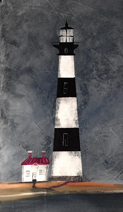 Lighthouse Painting - Bodie Island Lighthouse by Barry Knauff Lighthouse Painting - Bodie Island Lighthouse by Barry Knauff