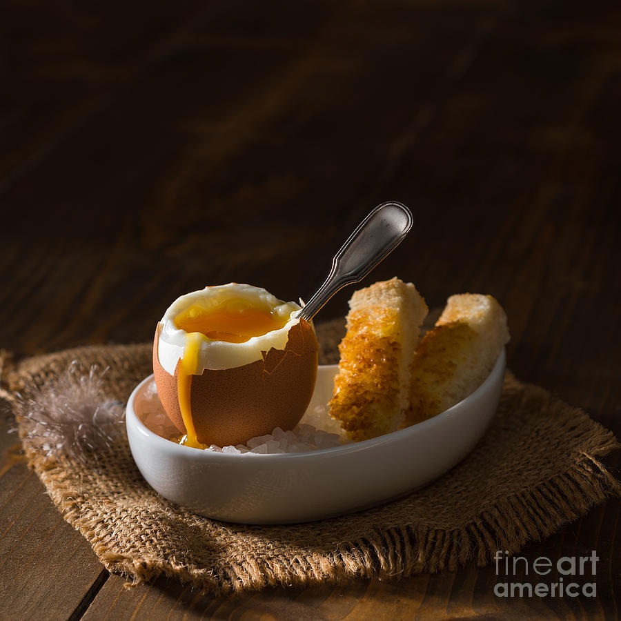 Bread Photograph - Boiled Egg #1 by Amanda Elwell