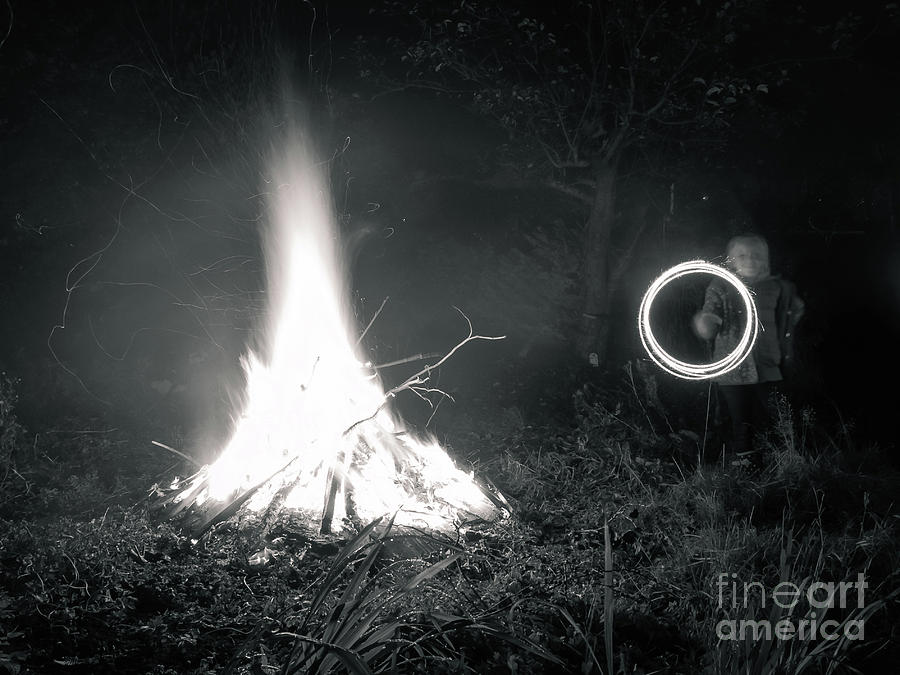 Bonfire - Monochrome Photograph