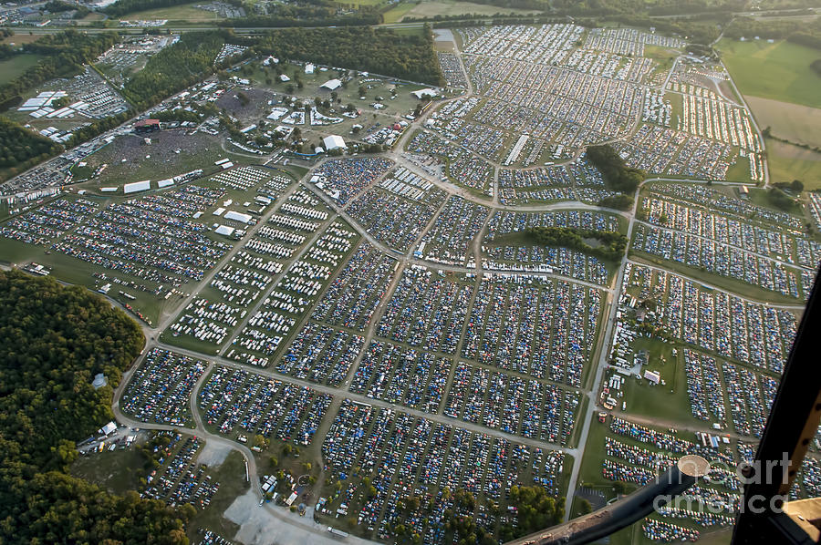 Helicopter Photograph - Bonnaroo Music Festival Aerial Photo #30 by David Oppenheimer