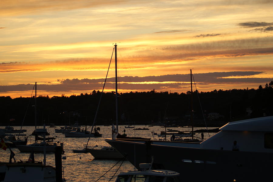 Boothbay Sunset #1 Photograph by Lois Lepisto