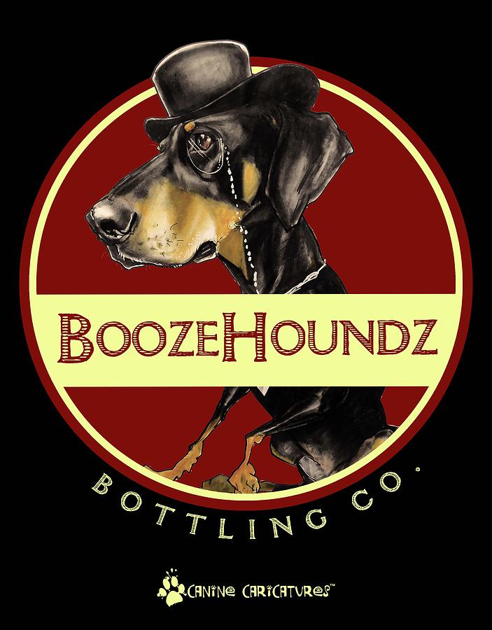 BoozeHoundz Bottling Co. #2 Drawing by John LaFree