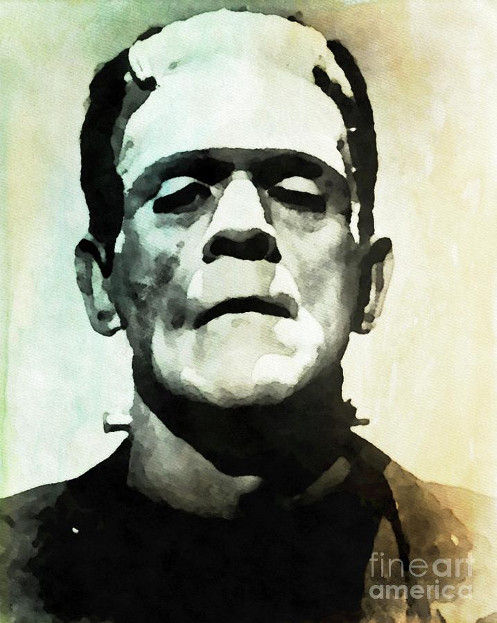 Boris Karloff as Frankenstein Painting by Esoterica Art Agency - Fine ...
