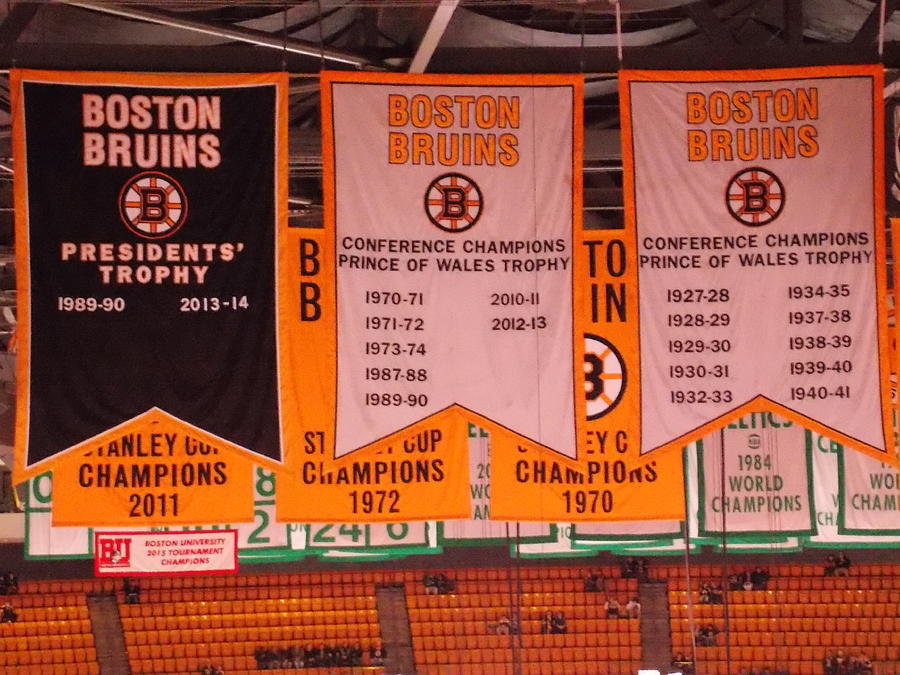 Boston Bruins Banners #1 Photograph by Catherine Gagne