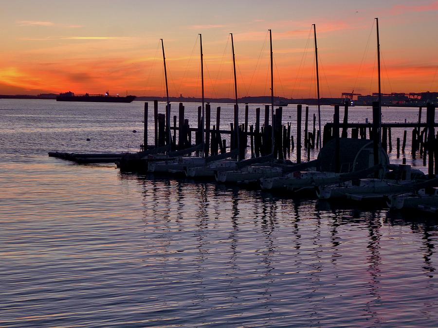 Boston Harbor Dawn #1 Photograph by Scott Hufford