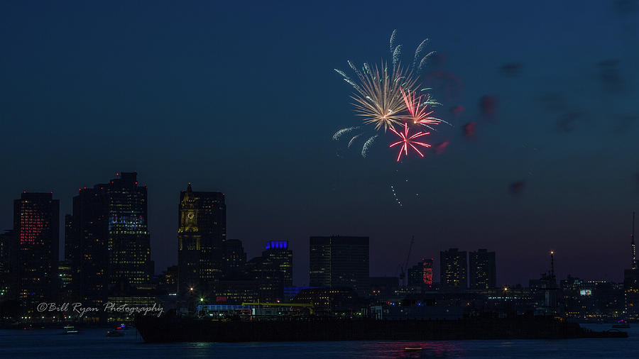 Boston Harbor Fireworks Photograph by Bill Ryan Fine Art America