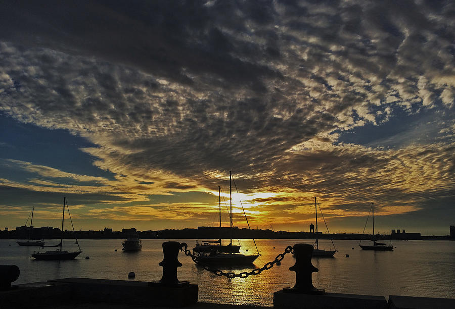 Boston Harbor Sunrise by Rick Macomber Boston Harbor Sunrise by Rick Macomber