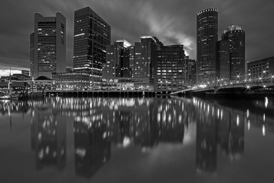 Boston Night Lights #1 Photograph by Juergen Roth