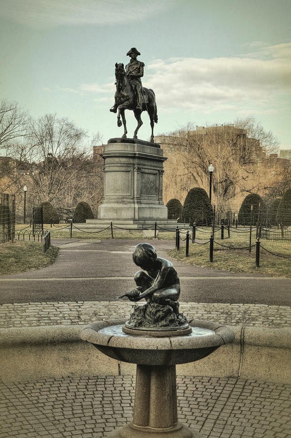 Boston Public Garden Fountain Photograph