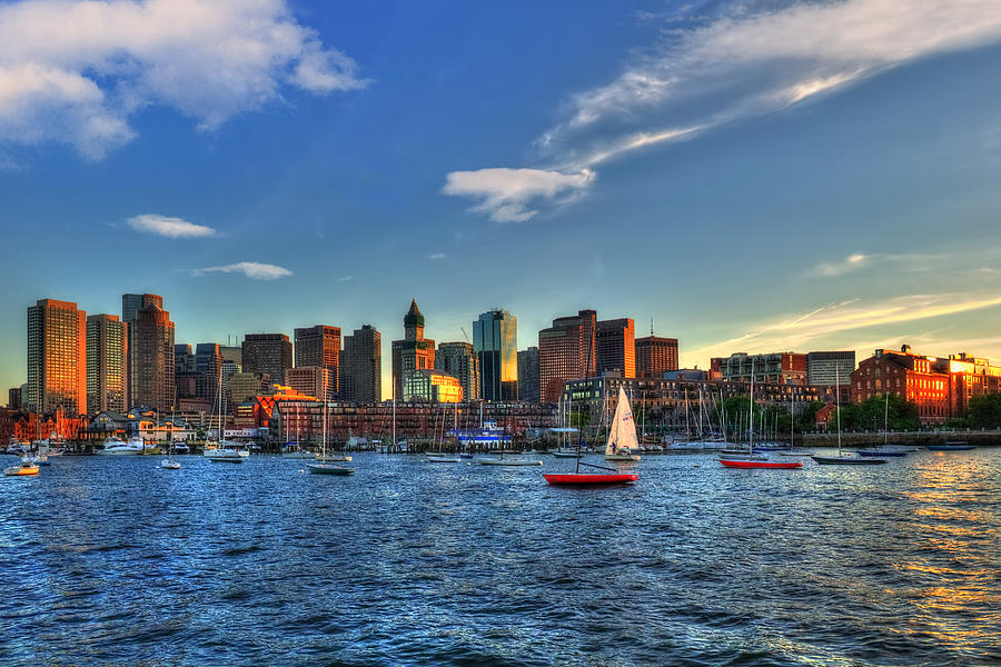 Boston Photograph - Boston Skyline - Boston Harbor #1 by Joann Vitali