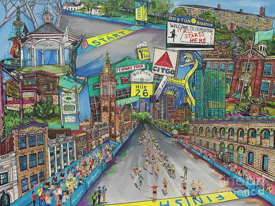 Boston Strong Painting by Patti Schermerhorn