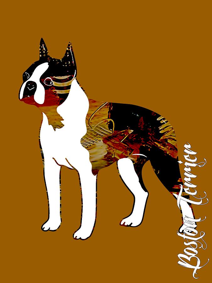 Dog Mixed Media - Boston Terrier Collection #1 by Marvin Blaine