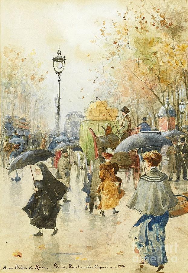 1906 Painting - Boulevard des Capucines #1 by Celestial Images