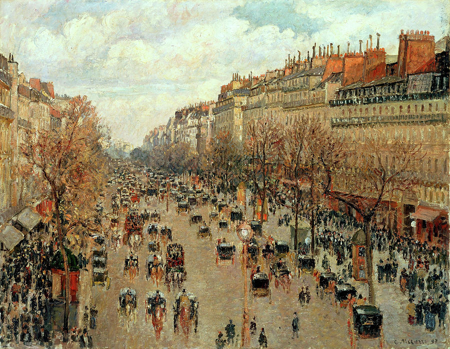 Boulevard Montmarte Painting by Camille Pissarro