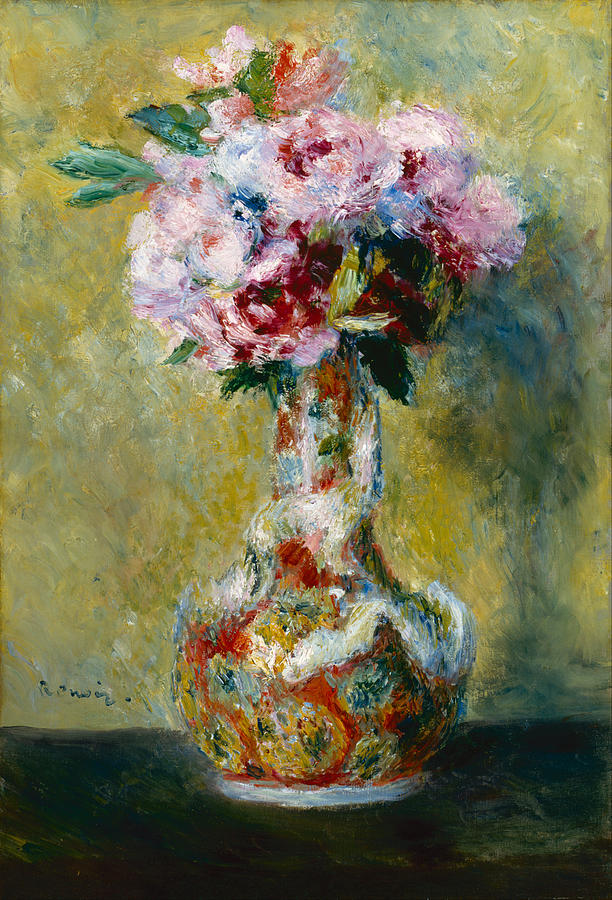 Bouquet in a Vase #1 Painting by Auguste Renoir