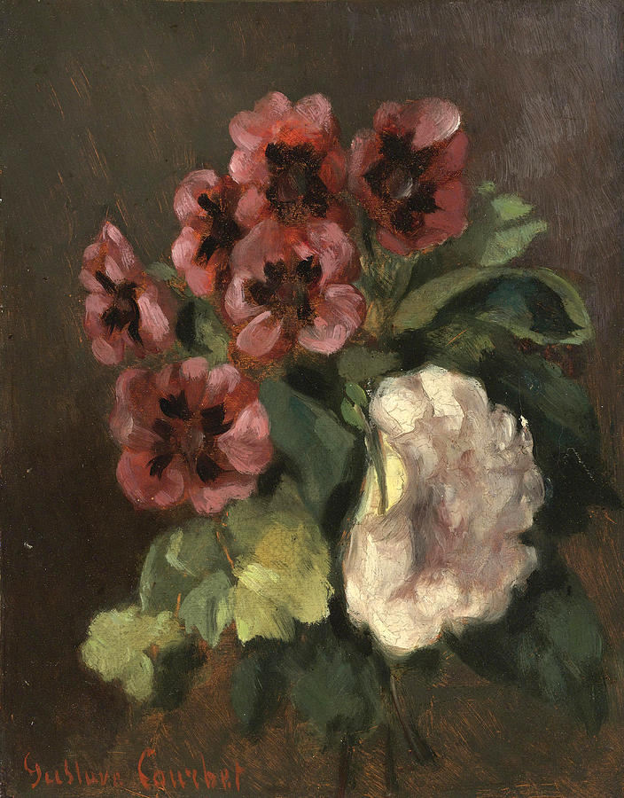 Bouquet of Flowers #2 Painting by Gustave Courbet