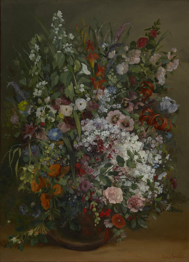 Bouquet of Flowers in a Vase #1 Painting by Celestial Images