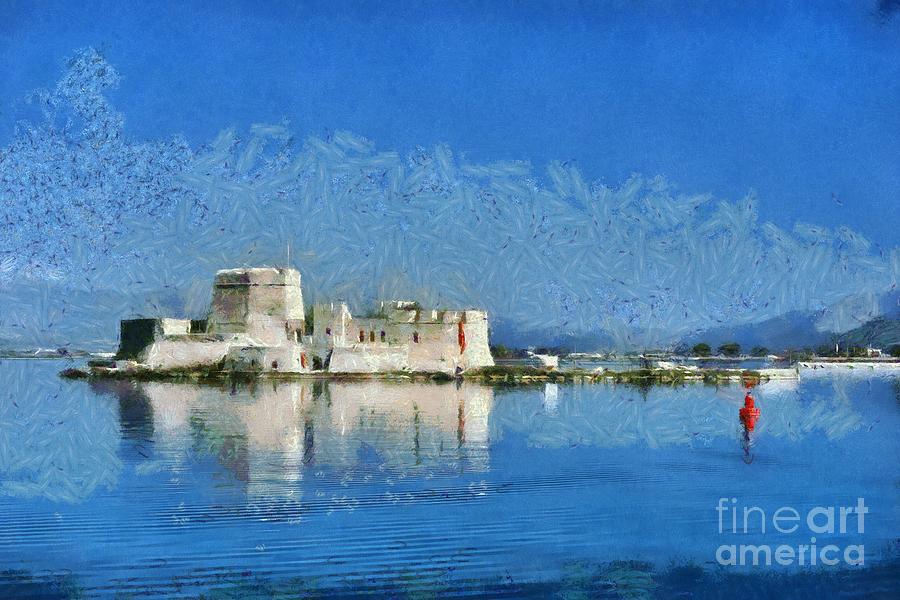 Bourtzi fortress #1 Painting by George Atsametakis
