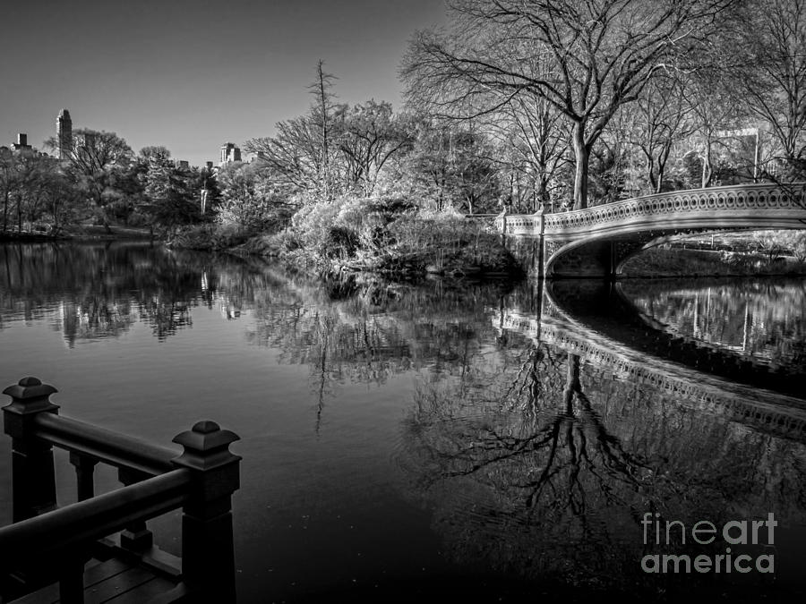 Bow Bridge in Central Park - BW #1 Photograph by James Aiken