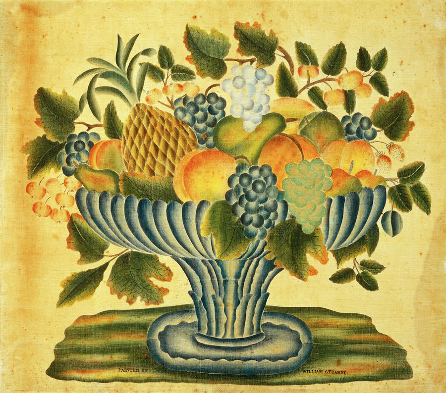 Bowl Of Fruit #1 Painting by William Stearns
