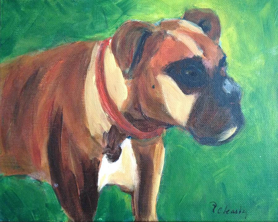 Dog Painting - Boxer #1 by Patricia Cleasby