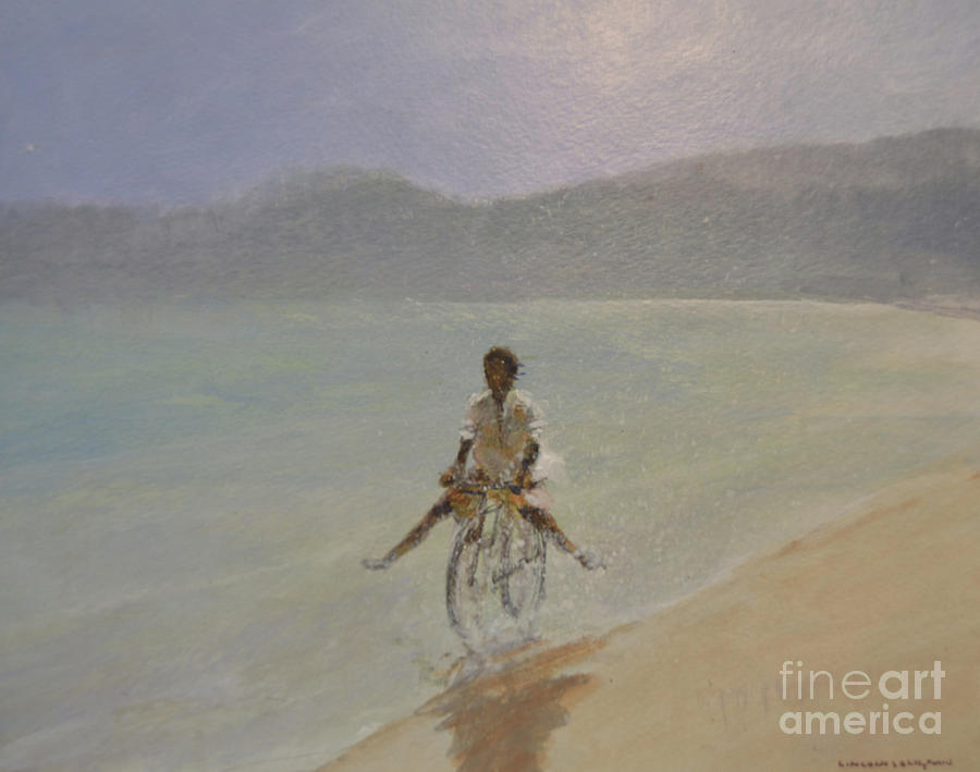 Boy on a Bike Painting by Lincoln Seligman